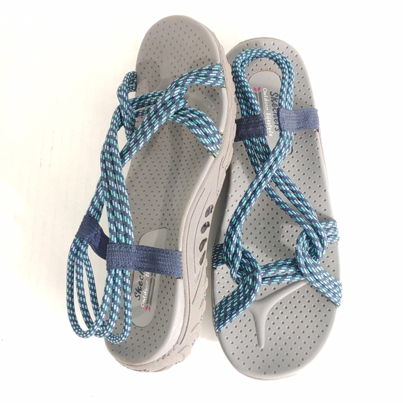 SKECHERS RAGGAE STRETCHY CORD SANDAL - Picture 1 of 13